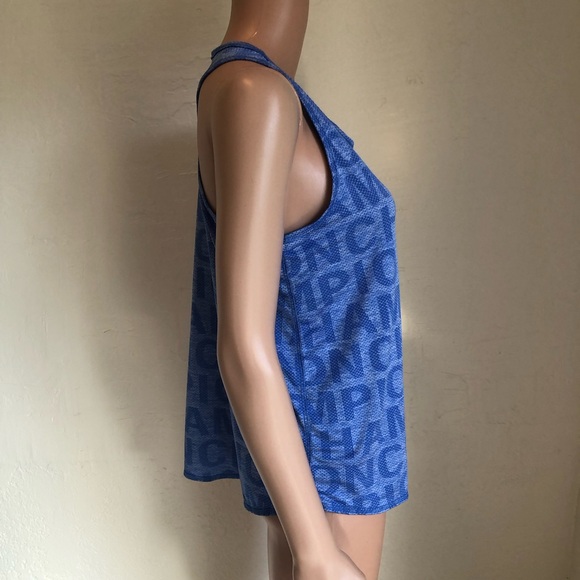Champion Women’s Size M Monogrammed Logo Blue Tank-Top Athletic Race-Back Shirt - Picture 4 of 16